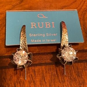 Rubi 925 Sterling Silver Eye-catching Drop Dangle Earrings Made in Israel